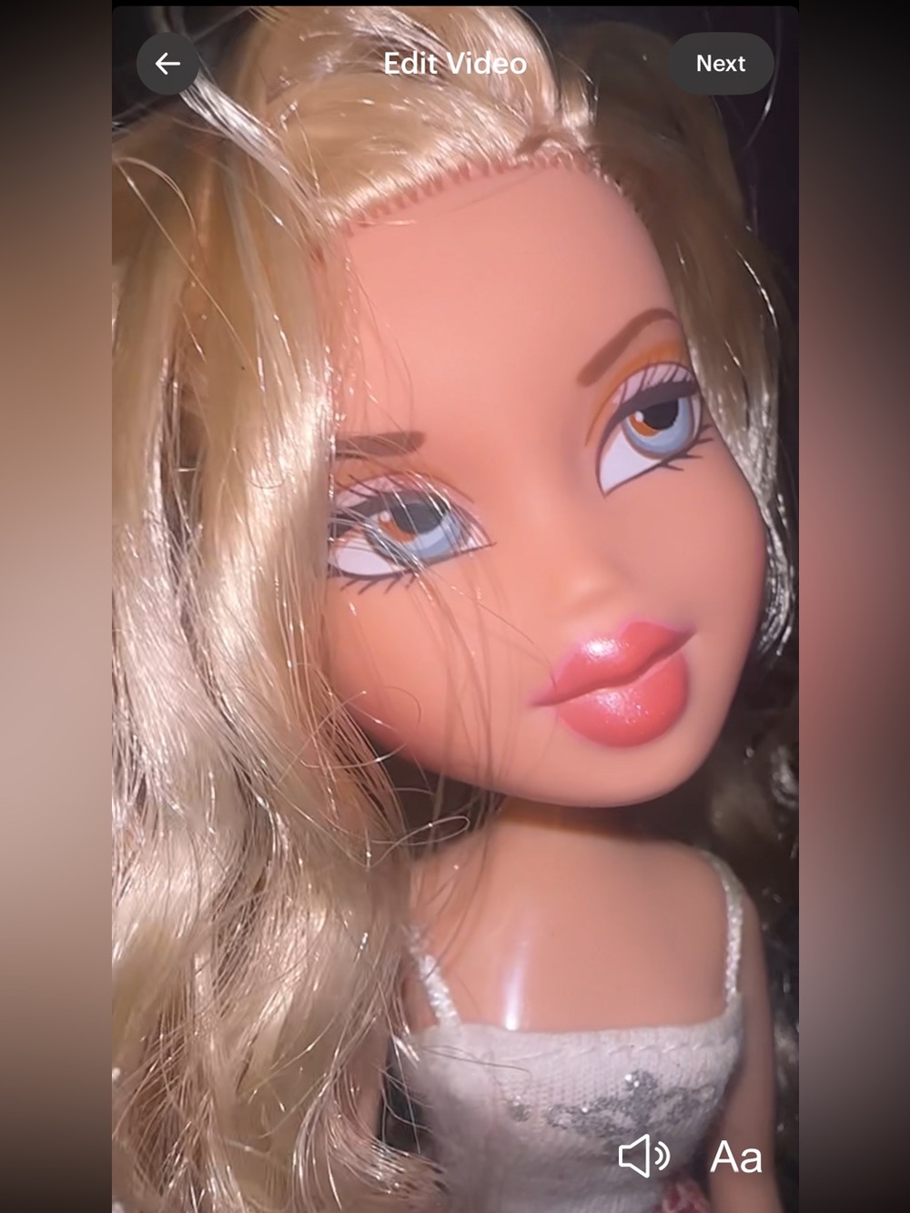 FULL OUTFIT Blonde Curl Hair Preppy Punk Bratz Redressed Doll